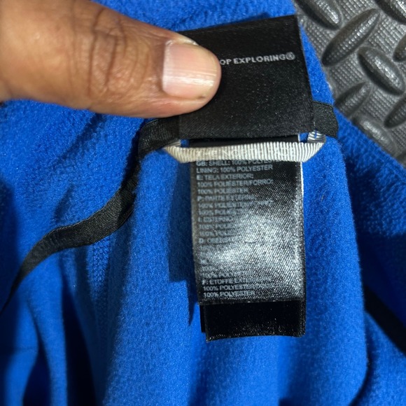 The North Face Blue 1/4 Zip Fleece Lomg Sleeve Pullover Sweater Men's Size XL‎ - Picture 3 of 8